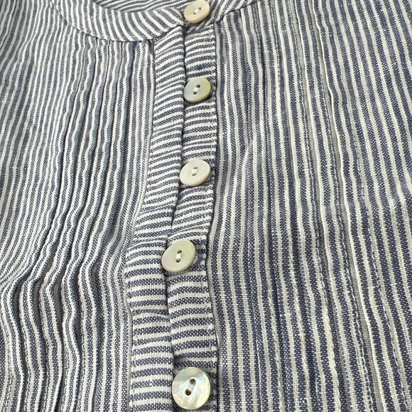 Faherty Blue Mini Stripe Isha Dress XL - Picture 8 of 13